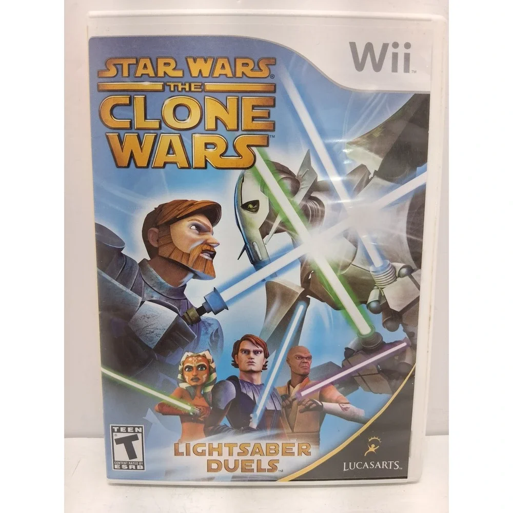 Star Wars The Clone Wars Lightsaber Duels Nintendo Wii LucasArts RVL-RLFE CIB